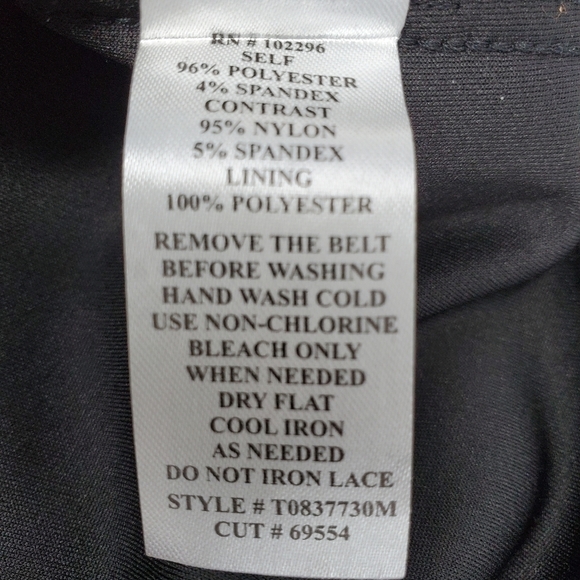 NWT CONNECTED APPAREL BLACK SHEATH SLEEVELESS DRESS LACE INSERT WOMEN SIZE 14 - Picture 12 of 13